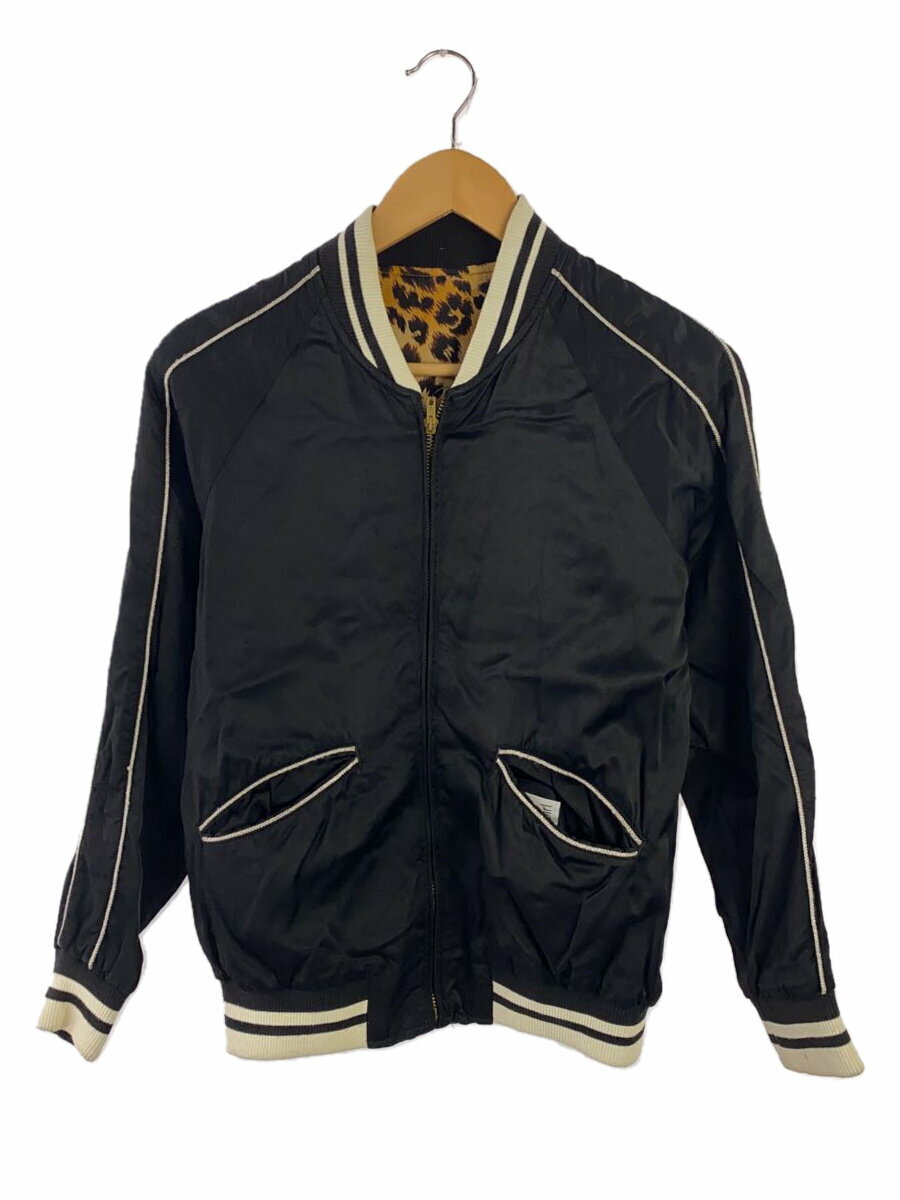 【中古】WHITE LINE◆ブルゾン/FREE/レーヨン/BLK/レオパード【レディースウェア】