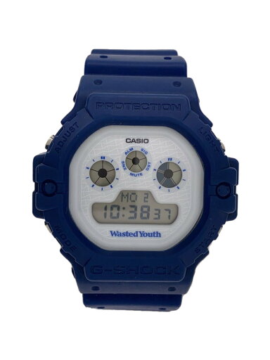 【中古】CASIO◆クォーツ腕時計_G-SHOCK/デジタル/ラバー/WHT/BLU【服飾雑貨他】 【中古】CASIO◆クォーツ腕時計_G-SHOCK/デジタル/ラバー/WHT/BLU【服飾雑貨他】