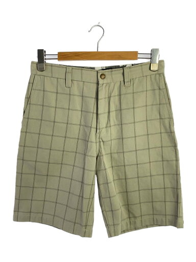 【中古】QUIKSILVER◆90s/ショートパンツ/29/コットン/BEG/チェック【メンズウェア】 【中古】QUIKSILVER◆90s/ショートパンツ/29/コットン/BEG/チェック【メンズウェア】