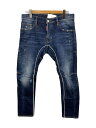 【中古】DSQUARED2◆ボトム/48/デニム/IDG/S71LA0628/TIDY BIKER/ペイント/パイピングダメージ有【メンズウェア】(4)