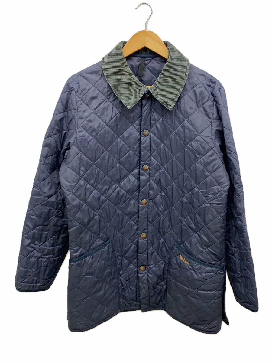 【中古】Barbour◆キルティングジャケット/XS/ポリエステル/NVY/無地/D349【メンズウェア】
