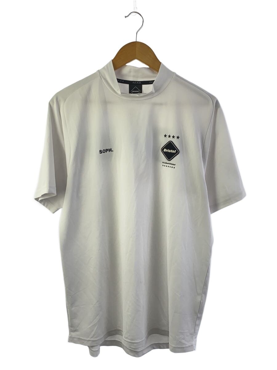【中古】F.C.R.B.(F.C.Real Bristol)◆モックネックTシャツ/スポーツウェアー/L/WHT/ポリエステル/FCRB-220023【スポーツ】(4.0)