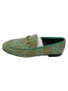 【中古】GUCCI◆ローファー/36.5/GRN【シューズ】