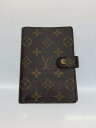 【中古】LOUIS VUITTON◆アジェンダPM_モノグラム_BRW/レザー/BRW/総柄/レディース【服飾雑貨他】