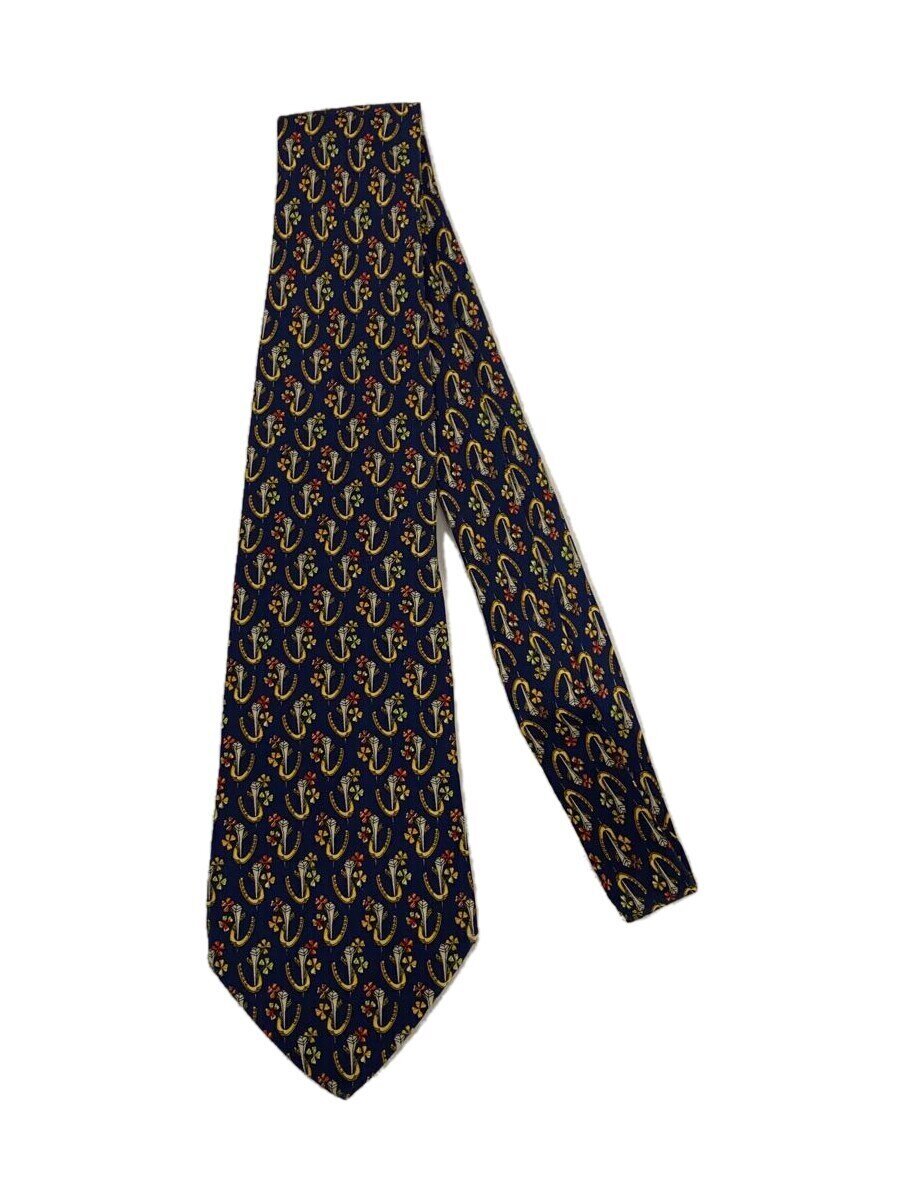 FERRAGAMO - 【中古】Salvatore Ferragamo◆ネクタイ/シルク/BLU/メンズ//【服飾雑貨他】