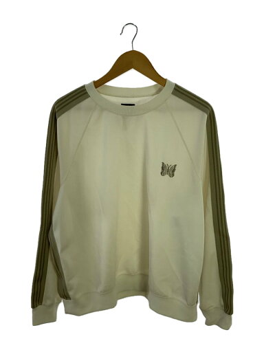 【中古】Needles◆Track Crew Neck Shirt/スウェット/L/ポリエステル/WHT/無地/NS1523【メンズウェア】 【中古】Needles◆Track Crew Neck Shirt/スウェット/L/ポリエステル/WHT/無地/NS1523【メンズウェア】