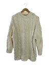 【中古】MOUSSY◆M_/CABLE KNIT TUNIC/セーター/FREE/コットン/WHT/010FA370-5850【レディースウェア】