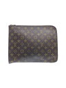 【中古】LOUIS VUITTON◆ポーチ/PVC/BRW/総柄/モノグラムPCケース【バッグ】