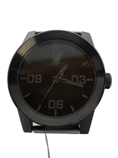 【中古】NIXON◆THE CORPORAL/クォーツ腕時計/アナログ/ステンレス/BLK/BLK【服飾雑貨他】 【中古】NIXON◆THE CORPORAL/クォーツ腕時計/アナログ/ステンレス/BLK/BLK【服飾雑貨他】