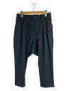 【中古】YOHJIYAMAMOTO+NOIR◆ワイドパンツ/1/ウール/BLK/無地/ND-P07-100【レディースウェア】