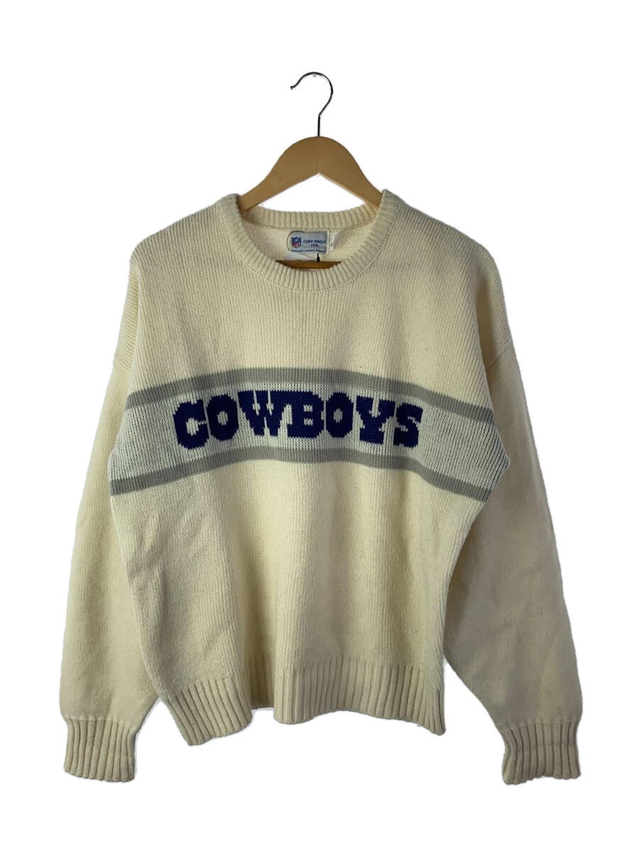 【中古】80s/CLIFF ENGLE/COWBOYS/セーター(厚手)/L/アクリル/WHT【メンズウェア】