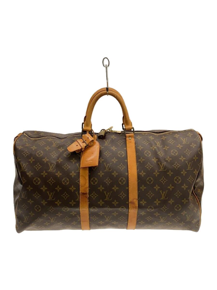 【中古】LOUIS VUITTON◆キーポル55_モノグラム・キャンバス_BRW/PVC/BRW【バッグ】