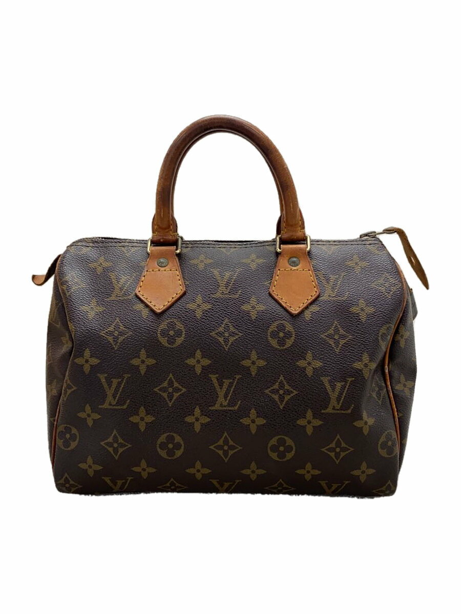 【中古】LOUIS VUITTON◆1)スピーディ25_モノグラム・キャンバス_BRW/PVC/BRW【バッグ】