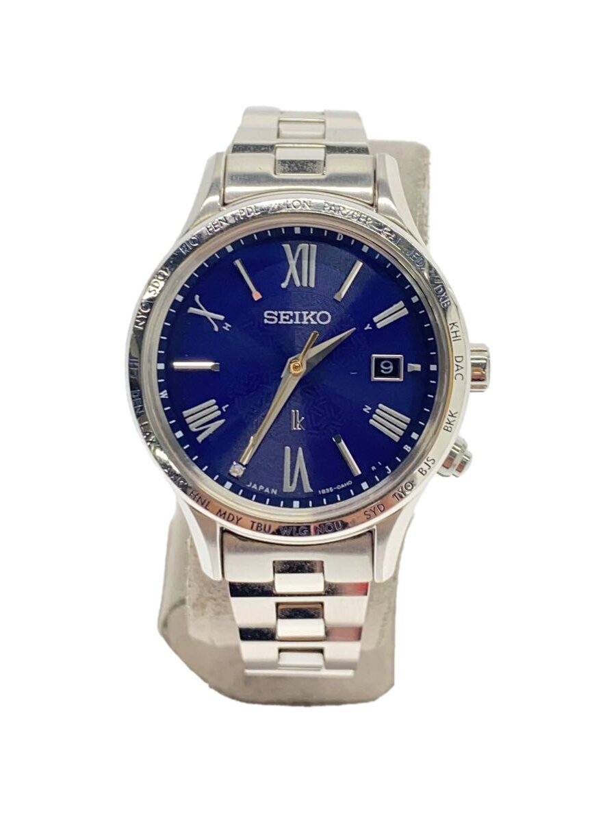 【中古】SEIKO◆LUKIA/ソーラー腕時計/アナログ/BLU/1B35-0AB0//【服飾雑貨他】