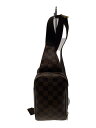 【中古】LOUIS VUITTON◆ジェロニモス_ダミエ・エベヌ_BRW/PVC/BRW【バッグ】