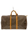 【中古】LOUIS VUITTON◆キーポル・バンドリエール60_モノグラム・キャンバス_BRW/PVC/BRW/総柄【バッグ】