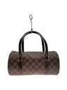 【中古】LOUIS VUITTON◆パピヨン26_ダミエ・エベヌ_BRW/PVC/BRW【バッグ】