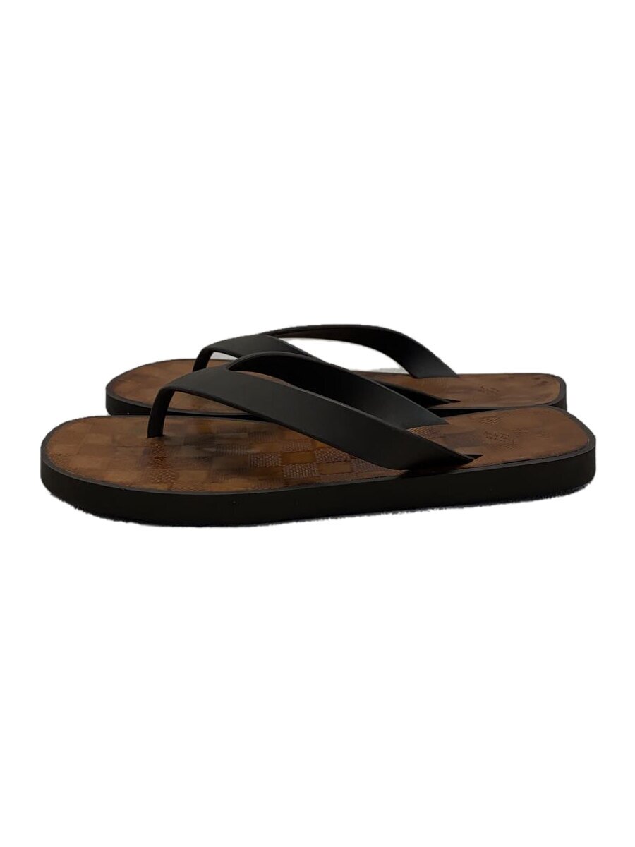 【中古】LOUIS VUITTON◆ダミエ/レザー/トング/サンダル/7/BRW【シューズ】
