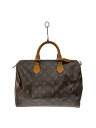 【中古】LOUIS VUITTON◆1)スピーディ30_モノグラム・キャンバス_BRW/PVC/BRW【バッグ】
