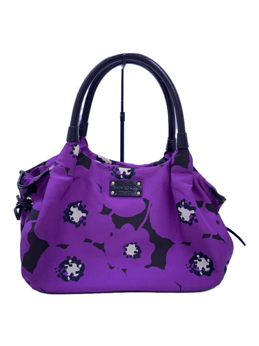 【中古】kate spade new york◆ハンドバッグ/PVC/PUP/総柄/Q064【バッグ】