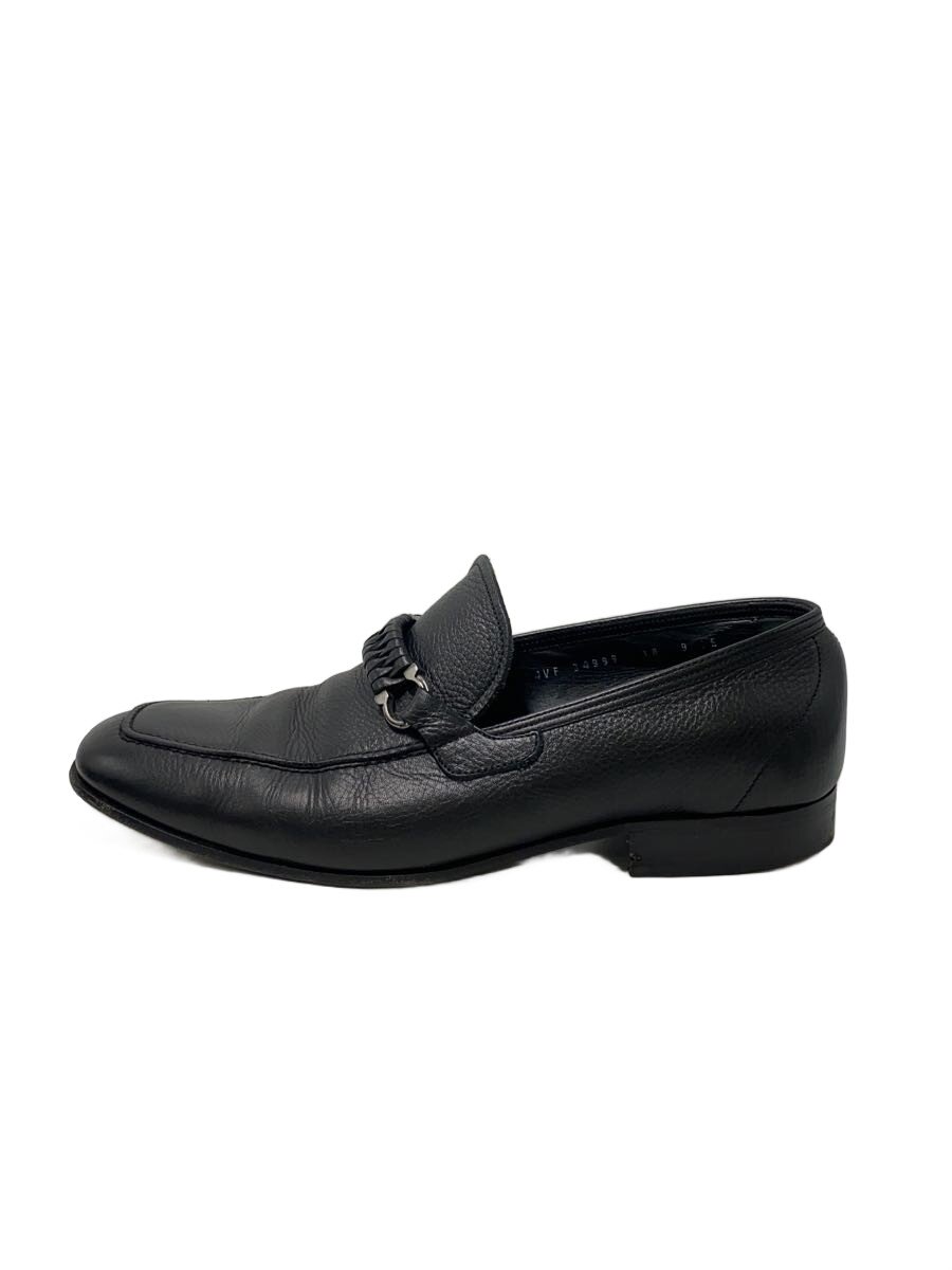 【中古】Salvatore Ferragamo◆ローファー/UK9/BLK/レザー/? NULL ?【シューズ】