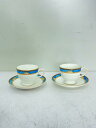 【中古】WEDGWOOD◆カップ&ソーサー/2点セット/WHT【キッチン用品】