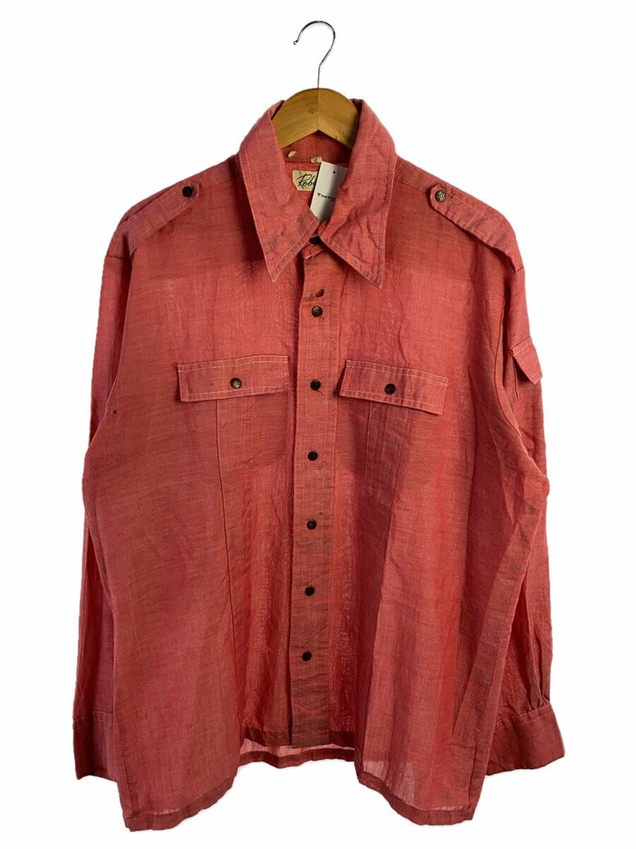 【中古】70s/長袖シャツ/--/コットン/PNK【メンズウェア】