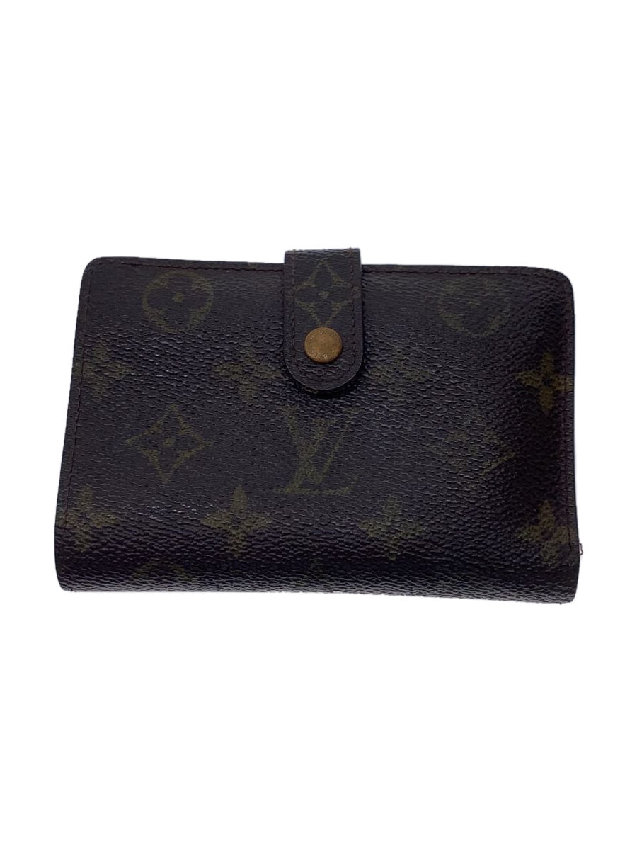 【中古】LOUIS VUITTON◆ポルト・フォイユ・ヴィエノワ_モノグラム・キャンバス_BRW/PVC/BRW/総柄/レディース【服飾雑貨他】