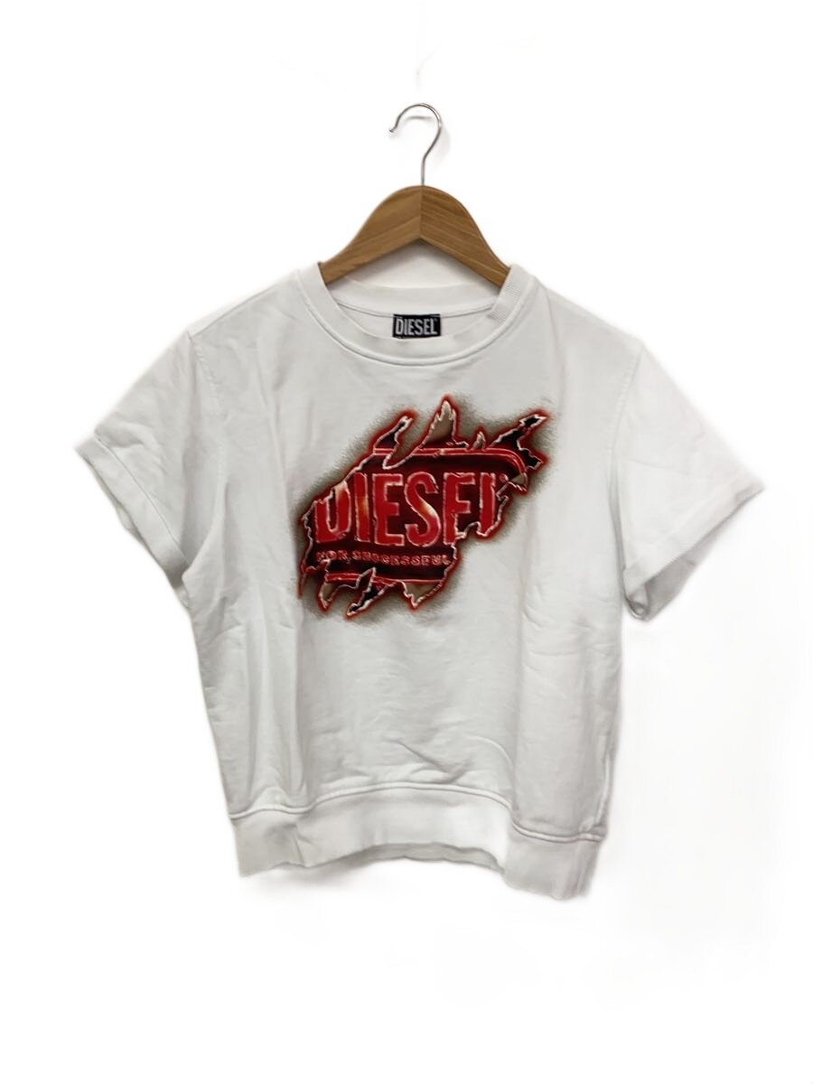 【中古】DIESEL◆スウェット/S/コットン/WHT/プリント/A09827/S-GINN-E9/OBAWT【メンズウェア】