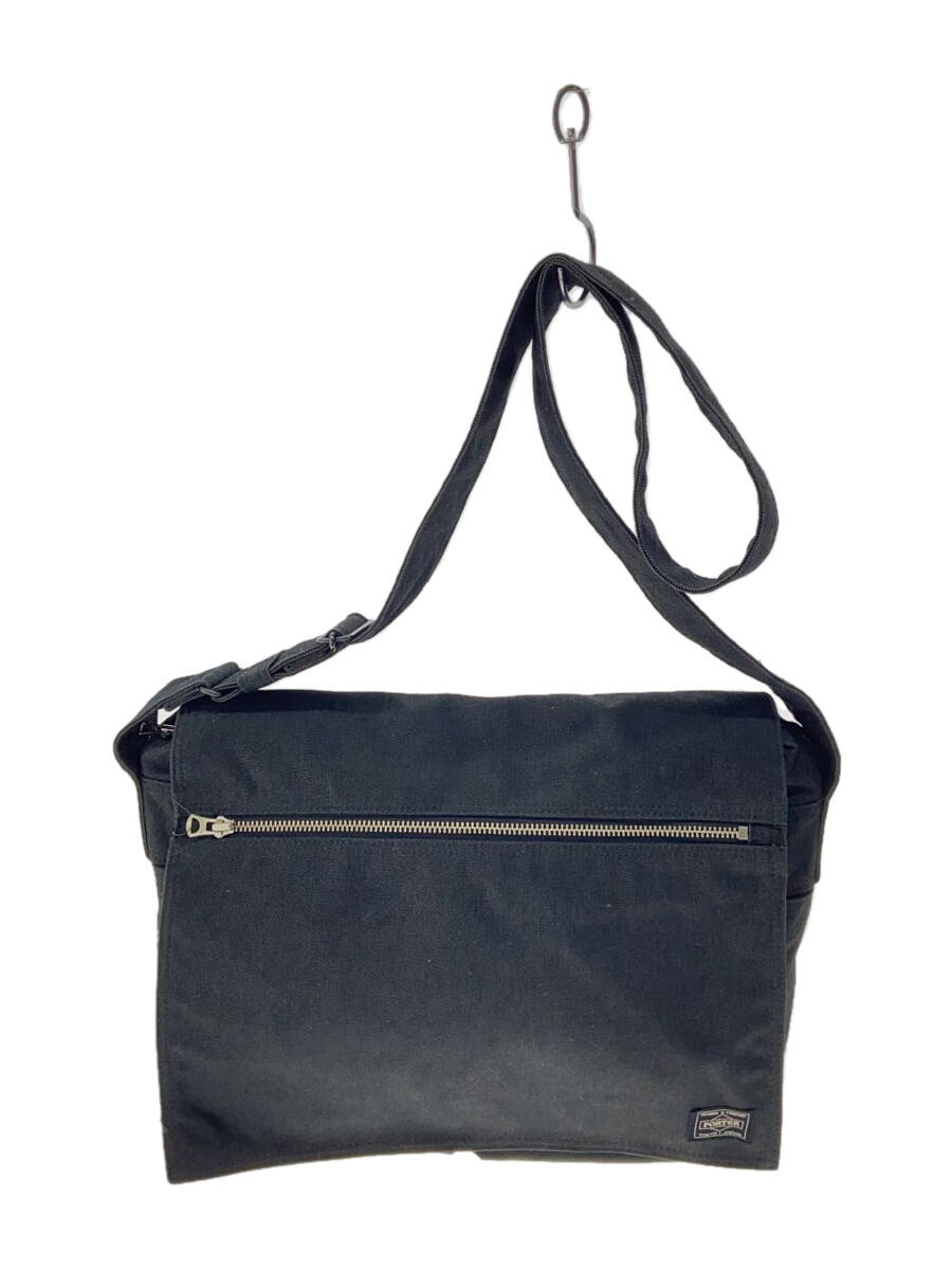 【中古】PORTER◆ショルダーバッグ/デニム/BLK/SMOKY SHOULDER BAG【バッグ】