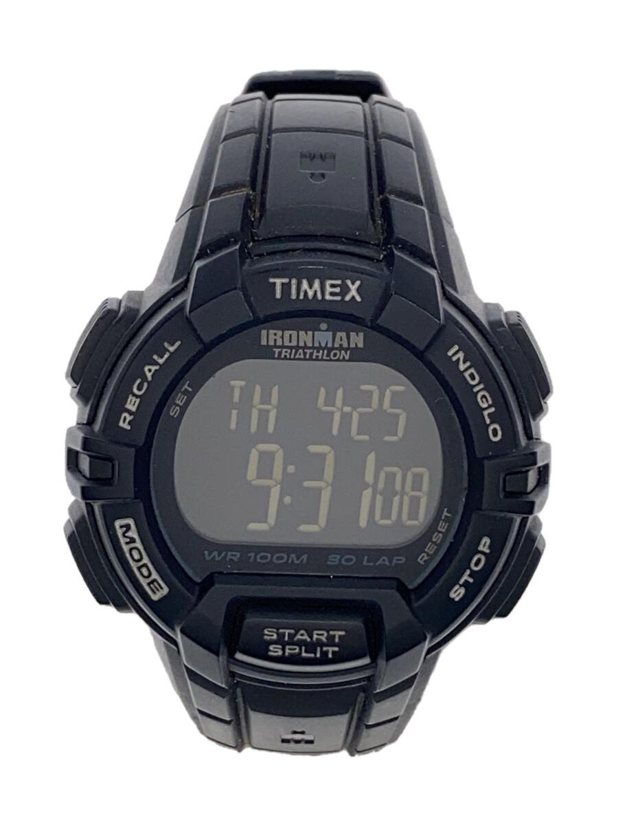 【中古】TIMEX◆腕時計/デジタル/BLK/I