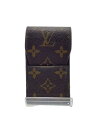 【中古】LOUIS VUITTON◆エテュイ・シガレット_モノグラム・キャンバス_BRW/レザー/BRW/総柄/レディース【服飾雑貨他】