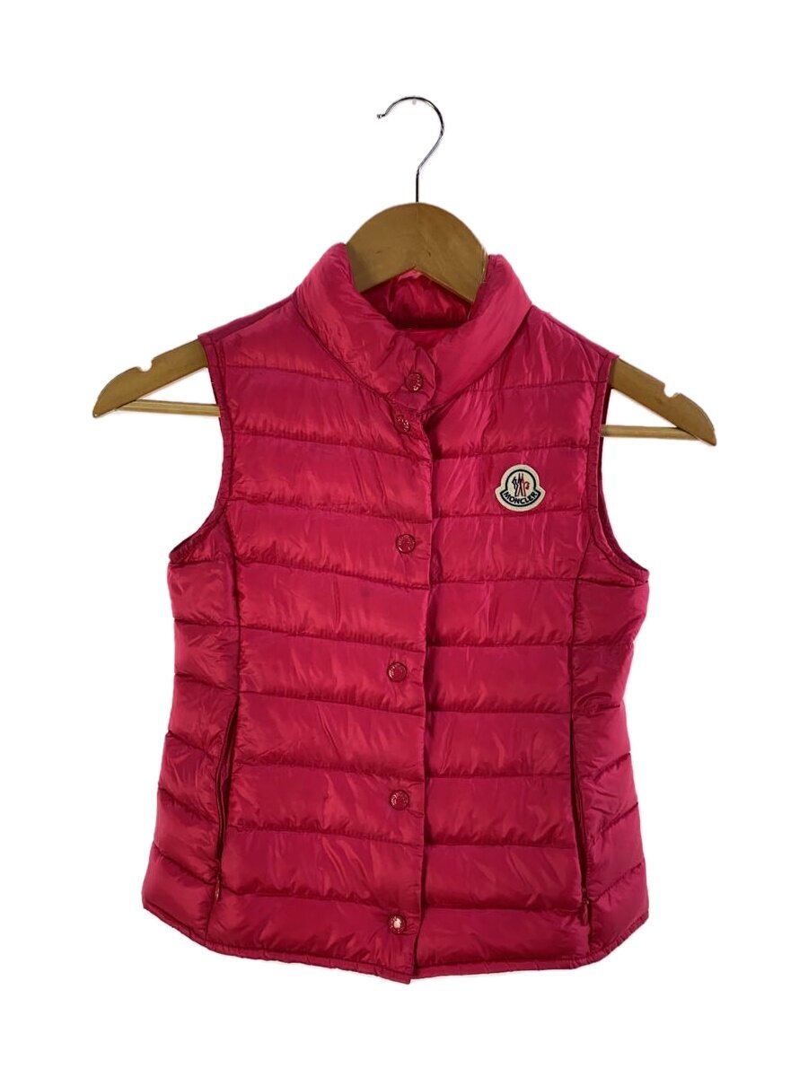 【中古】MONCLER◆LIANE/ベスト/130cm/ナイロン/PNK【キッズ】