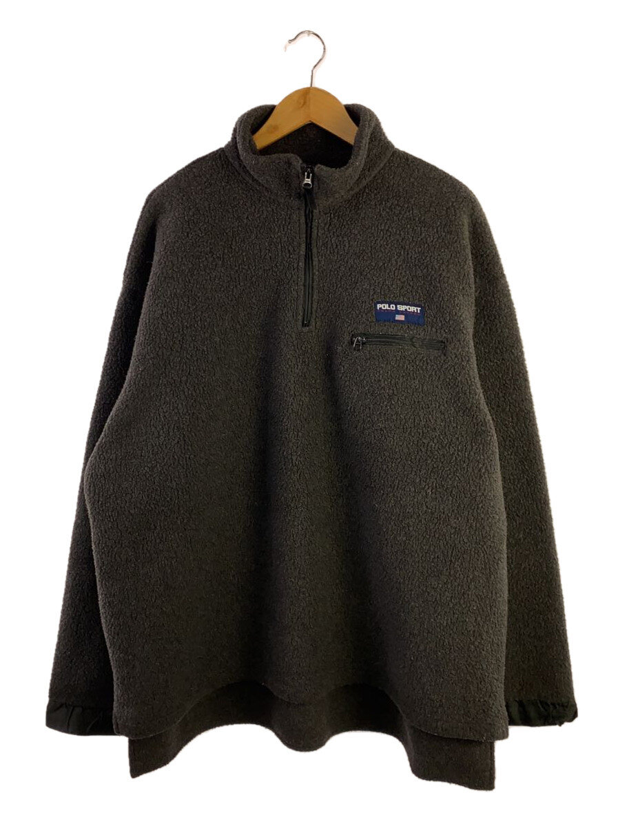 【中古】POLO SPORT◆フリースジャケット/XL/ポリエステル/GRY/USA製/90S/三角タグ【メンズウェア】