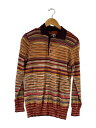 【中古】MISSONI◆ニット・セーター(薄手)/48/ウール/マルチカラー/ボーダー【メンズウェア】