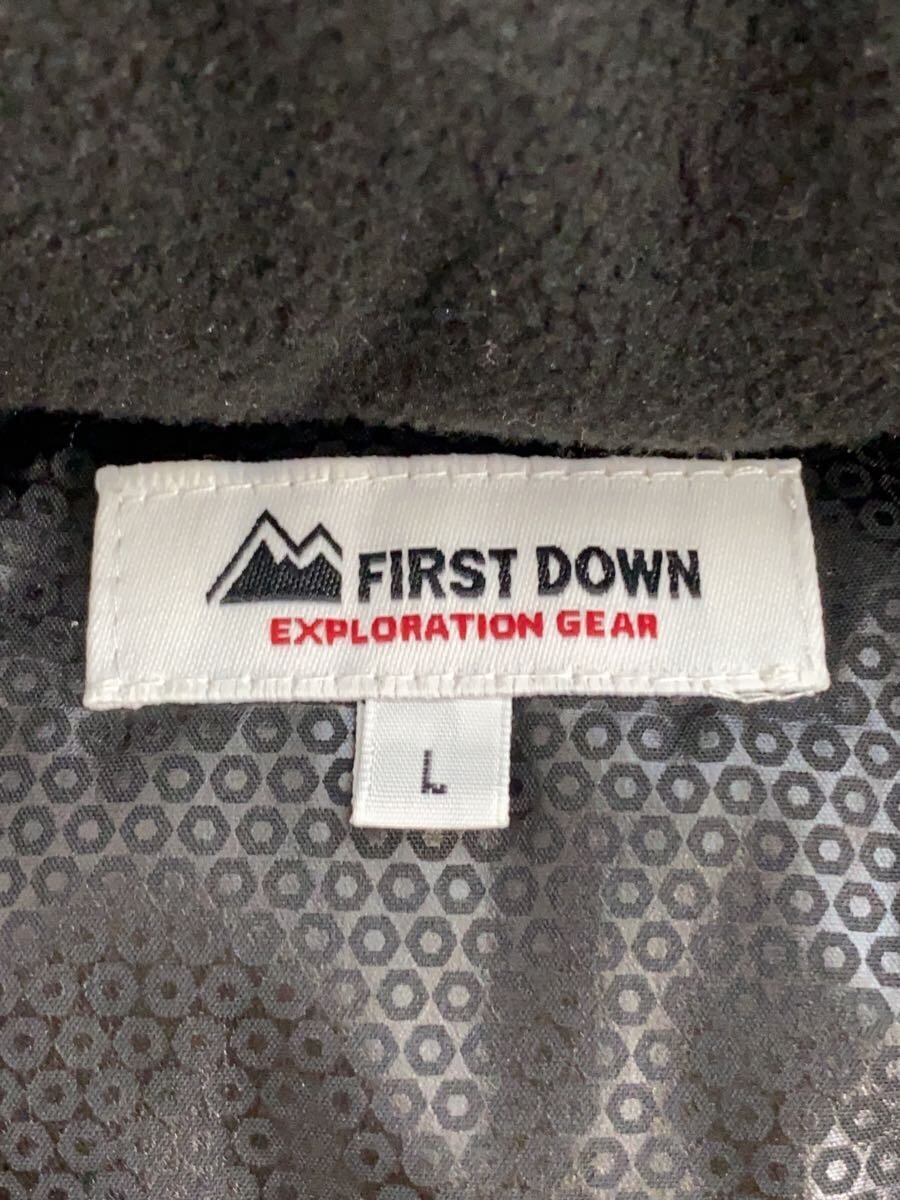 【中古】FIRST DOWN◆ダウンベスト/L/ポリエステル/KHK/カモフラ/5452149【メンズウェア】