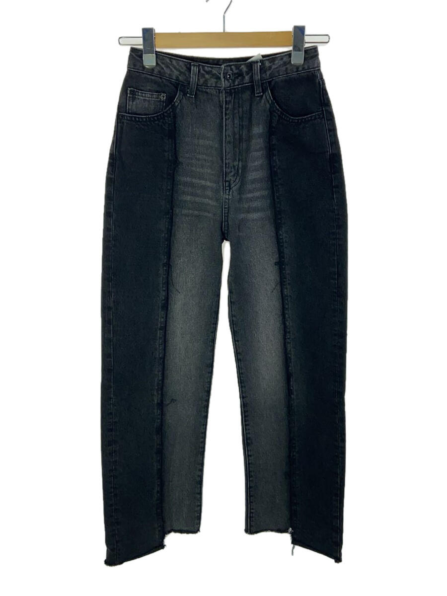 【中古】JEANASIS◆ストレートパンツ/S/コットン/ブラック/JS050800AA/ジーナシス【レディースウェア】