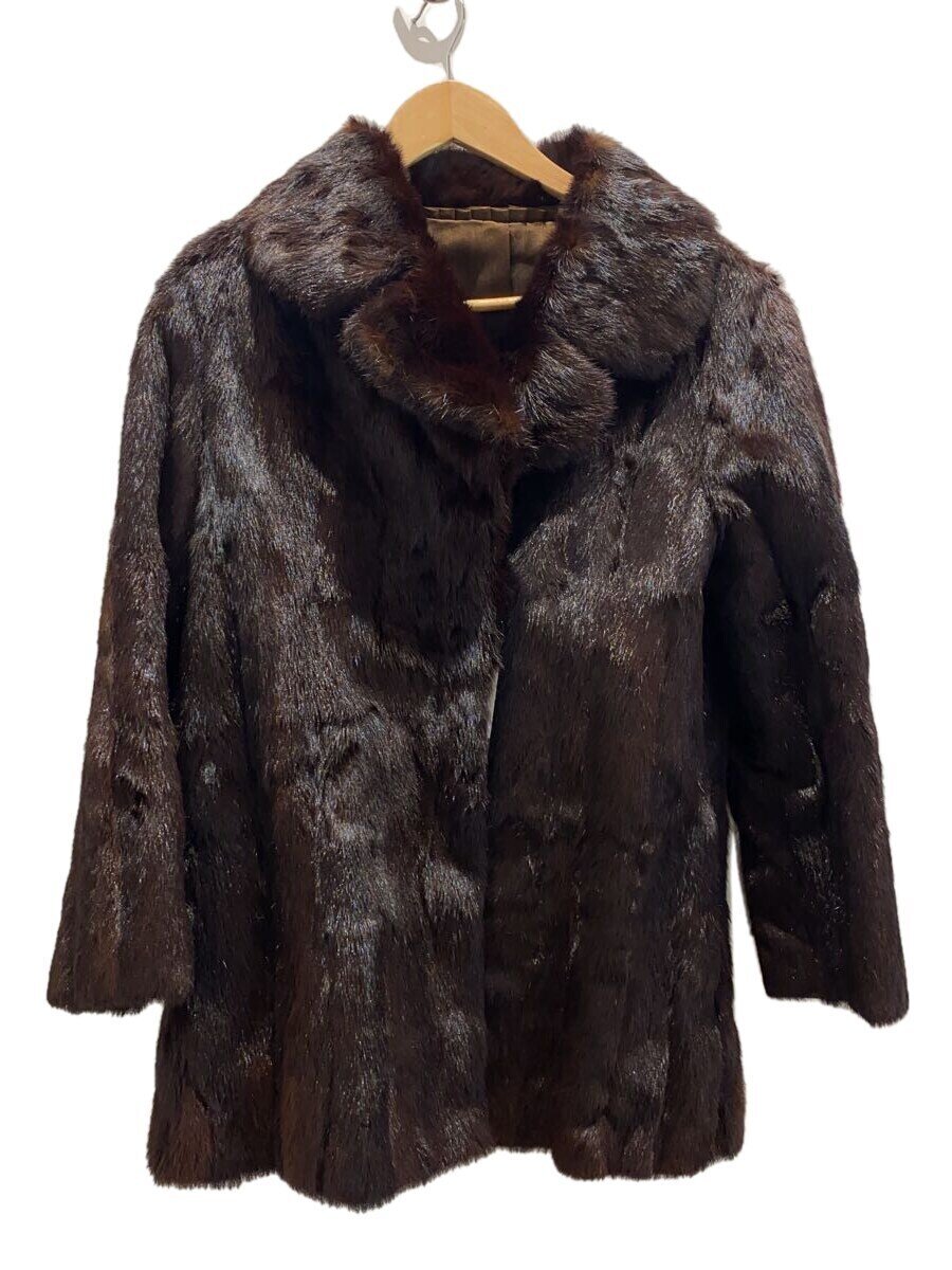【中古】ミンクコート/--/--/BRW【レディースウェア】