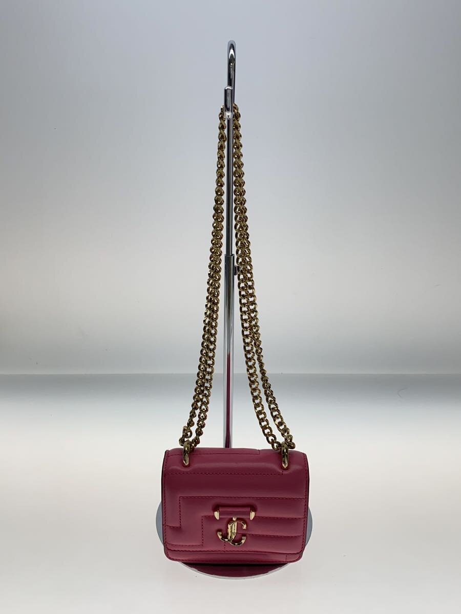 JIMMY CHOO◆VARENNE AVENUE QUAD/ショルダーバッグ/--/PNK/無地
