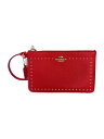 【中古】COACH◆リストレットポーチ/J1581 65504B/スタッズ/レッド【バッグ】