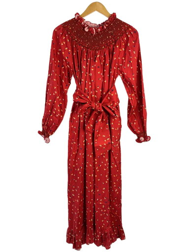 【中古】LORETTA CAPONI/長袖ワンピース/XS/レーヨン/RED/総柄/01-158-11-016844【レディースウェア】 【中古】LORETTA CAPONI/長袖ワンピース/XS/レーヨン/RED/総柄/01-158-11-016844【レディースウェア】