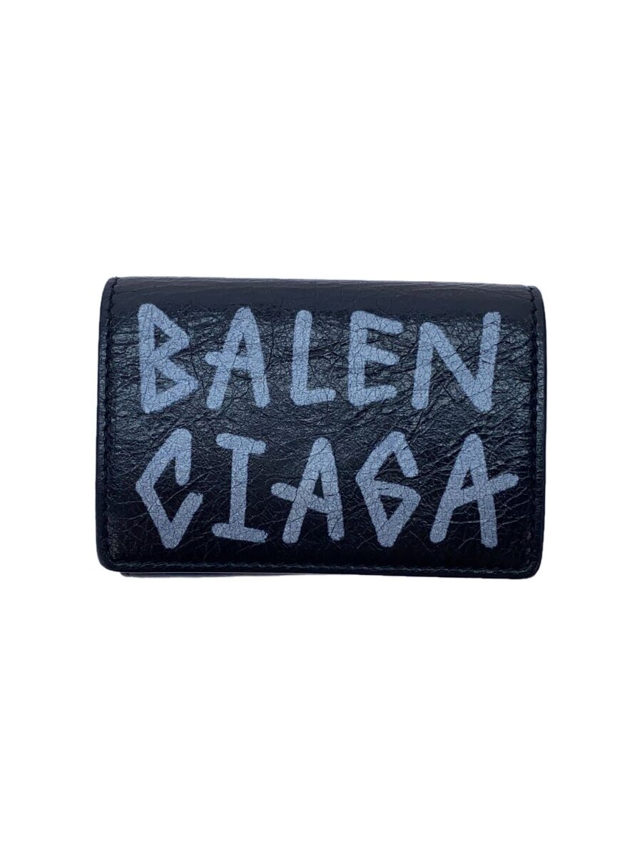 【中古】BALENCIAGA◆3つ折り財布/--/BLK/レディース/529553//【服飾雑貨他】