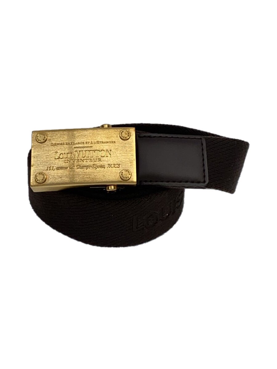 【中古】LOUIS VUITTON◆サンチュール・ベンガル35MM/コットン/BRW/メンズ【服飾雑貨他】