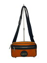 【中古】GUCCI◆ベルトバッグ_オフザグリッド/キャンバス/オレンジ/総柄/631341/パイピング擦れ【バッグ】