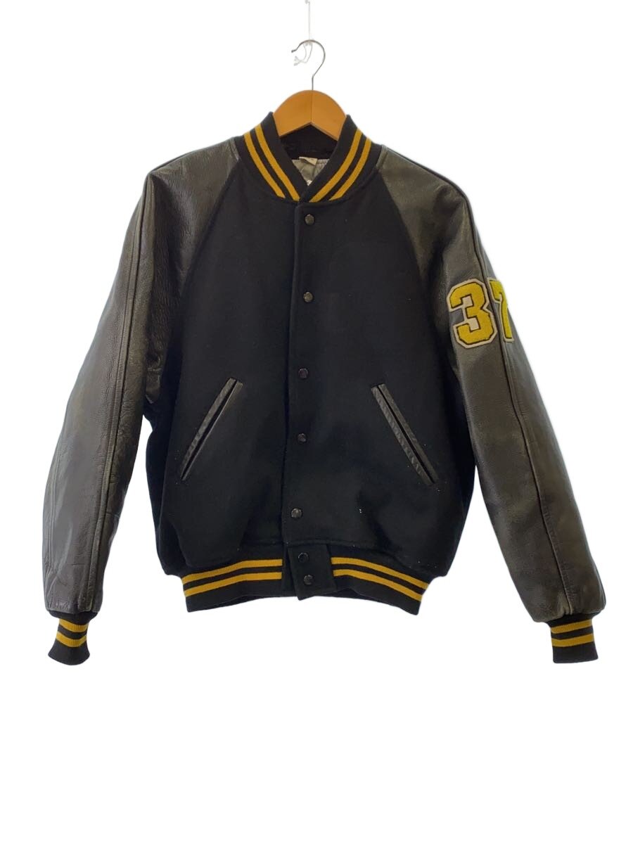 [Used] Varsity jacket / Size L / Wool / Black / Plain / Brand unknown [Men's wear]