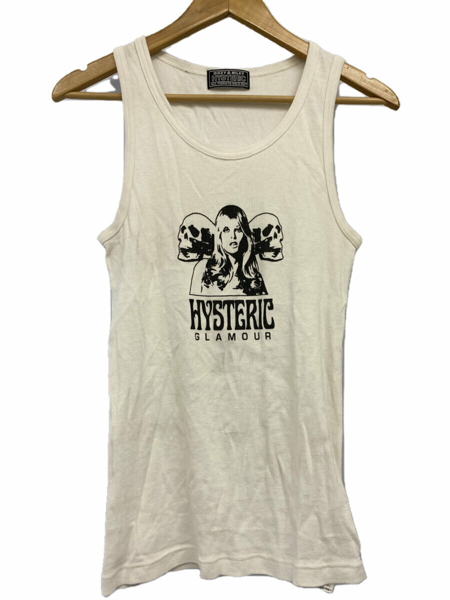 【中古】HYSTERIC GLAMOUR◆キャミソール・タンクトップ/FREE/コットン/WHT/022131CR01【レディースウェア】