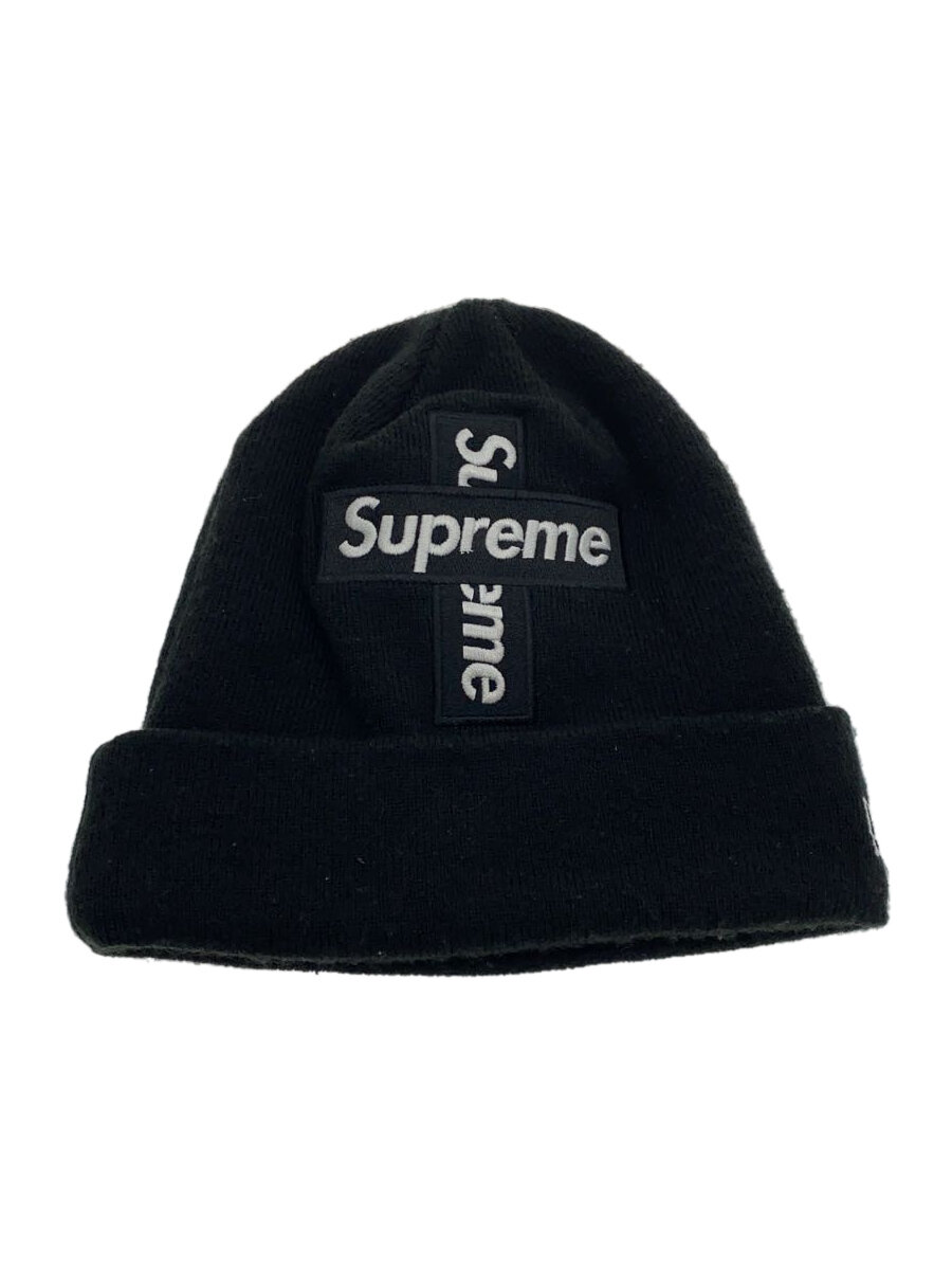 【中古】Supreme◆20AW/New Era Cross Box Logo Beanie/--/アクリル/BLK/無地/メンズ【服飾雑貨他】