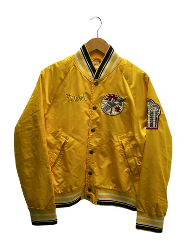 【中古】DIESEL◆スタジャン/M/ナイロン/YLW【メンズウェア】 【中古】DIESEL◆スタジャン/M/ナイロン/YLW【メンズウェア】