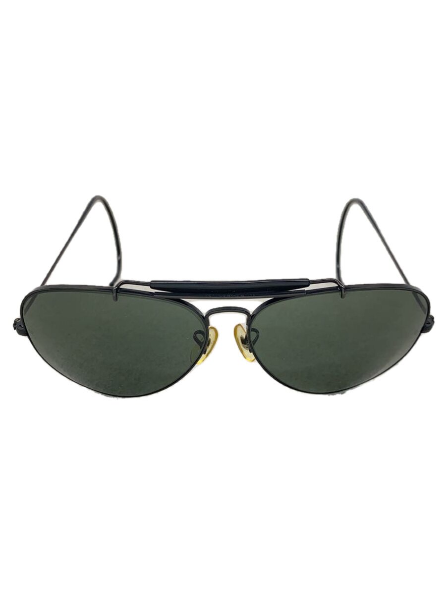【中古】Ray-Ban◆OUTDOORSMAN/B&L/サングラス/ティアドロップ/メタル/BLK/GRN/メンズ【服飾雑貨他】