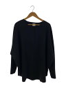 【中古】atelier brugge◆drop shoulder pullover/FREE/ポリエステル/BLK/無地/35AQT-24【レディースウェア】